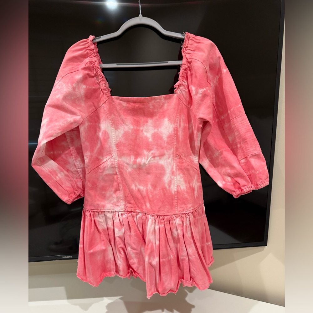 LoveShackFancy mini pink dress size 6